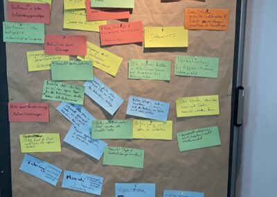 Metaplantafel mit bunten Zetteln, Workshop Let's talk Data Culture