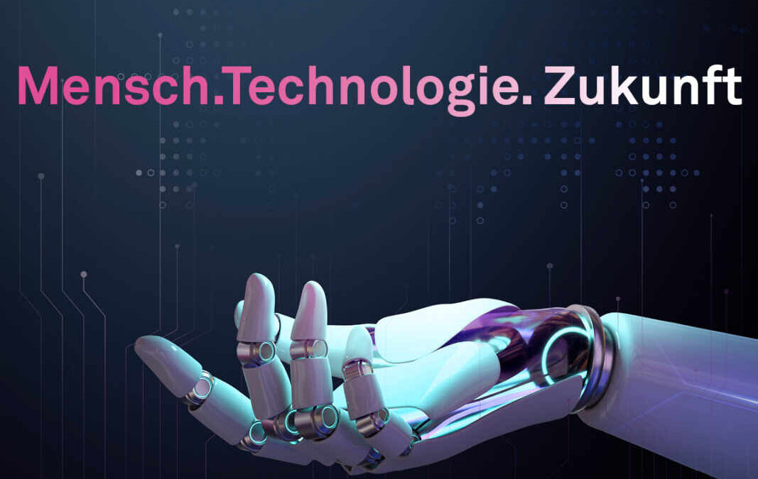 Arm eines humanoiden Roboters, Handfläche zeigt nach oben