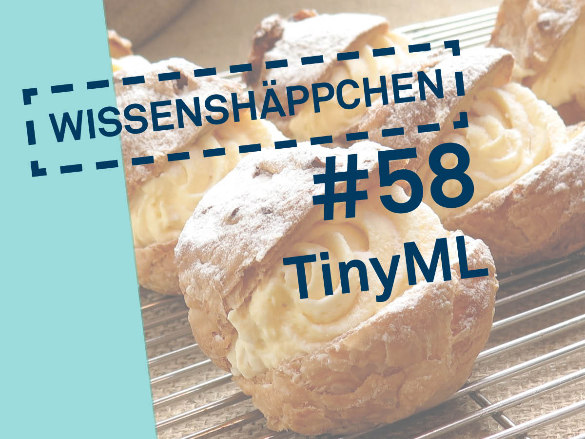Wissenshäppchen Nr. 58: TinyML, frittierte Gebäckkugeln aufgeschnitten und mit Sahne gefüllt auf einem Rost